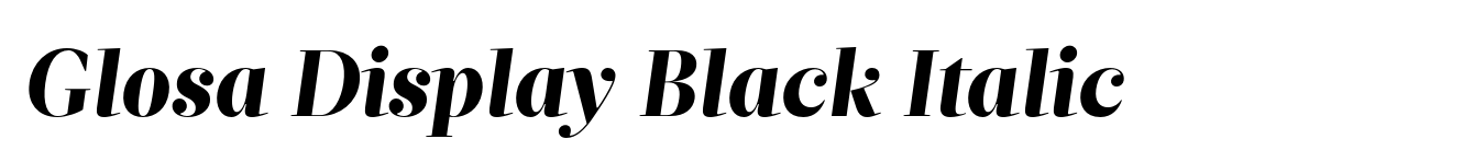 Glosa Display Black Italic